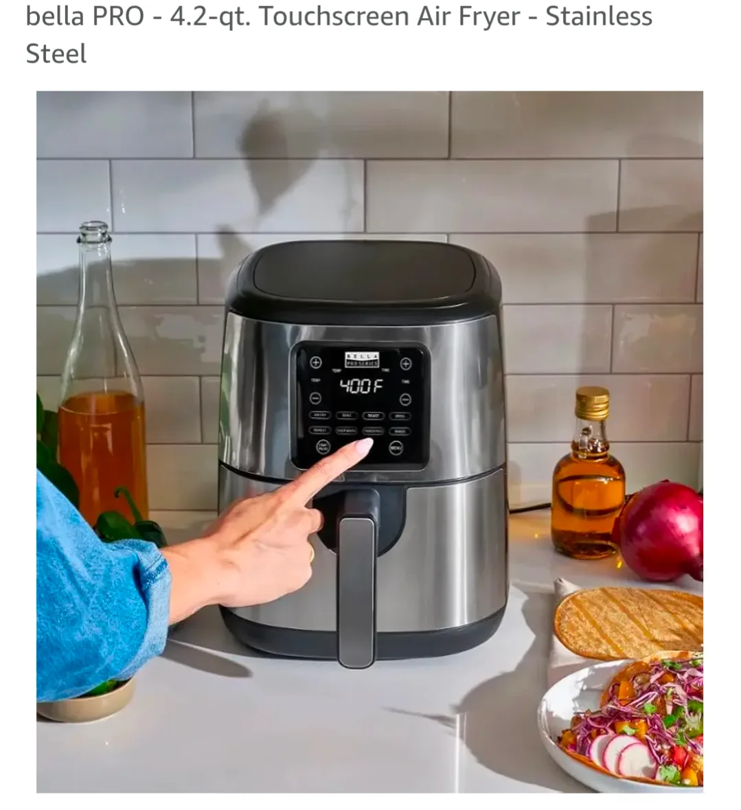 Bella Pro Series 4.2-qt Touchscreen Air Fryer thumbnail