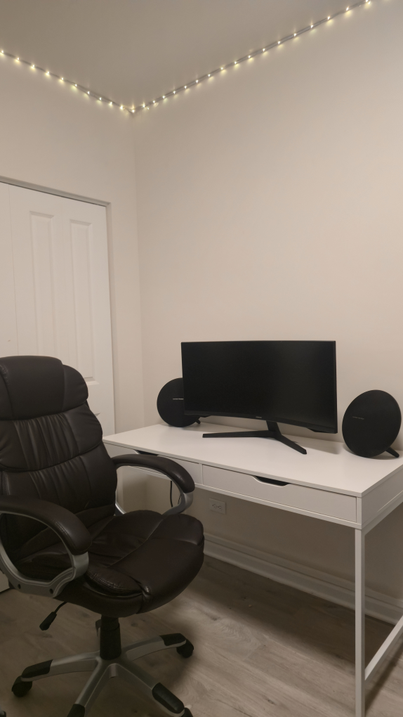 IKEA Alex Desk, White and Chair