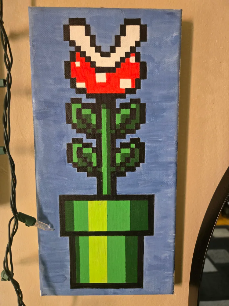super Mario piranha Plant Painting thumbnail