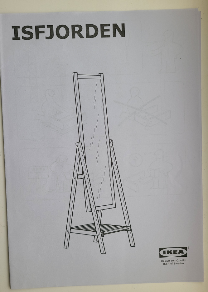 IKEA Standing Mirror - Black