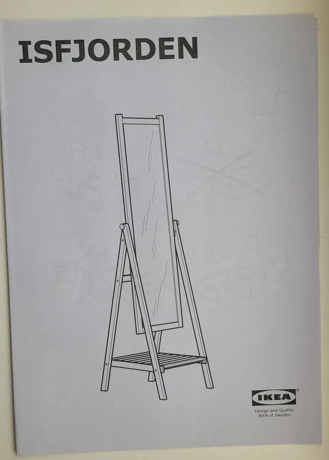 IKEA Standing Mirror - Black thumbnail