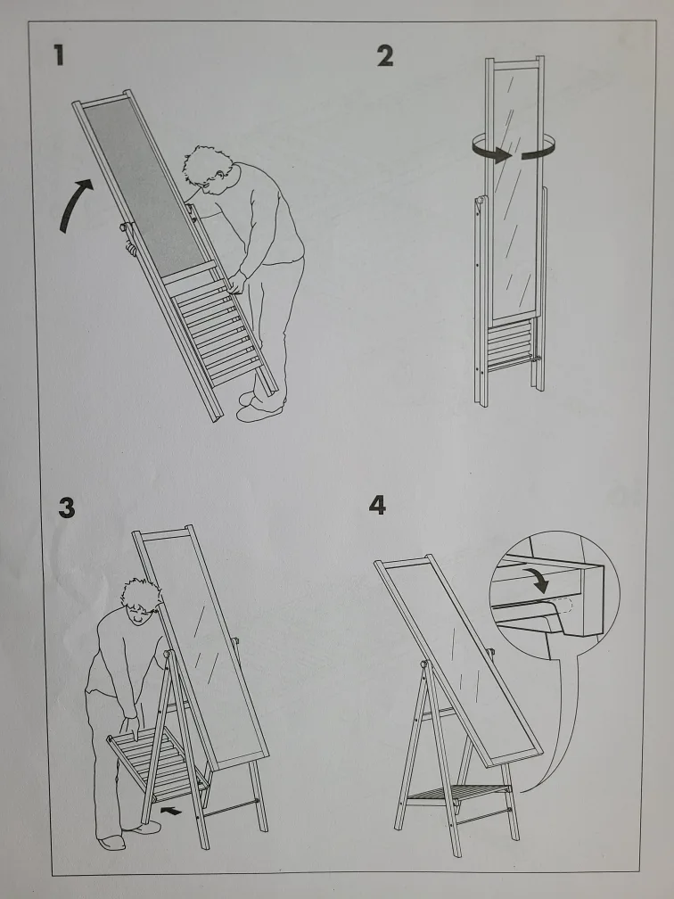 IKEA Standing Mirror - Black image indicator(2)