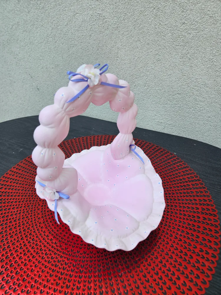 Vintage Ceramic Pink Basket thumbnail