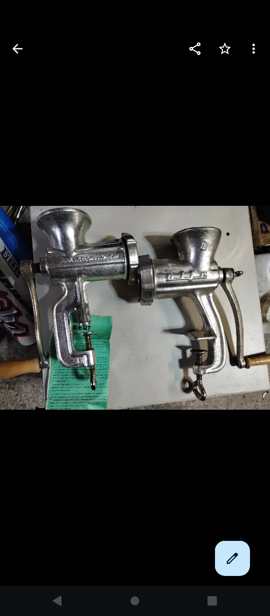 2 Vintage Manual  Meat Grinders Brand New thumbnail