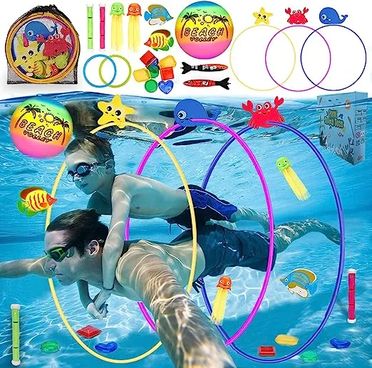 NEW 27 Pcs Pool Diving Toys thumbnail