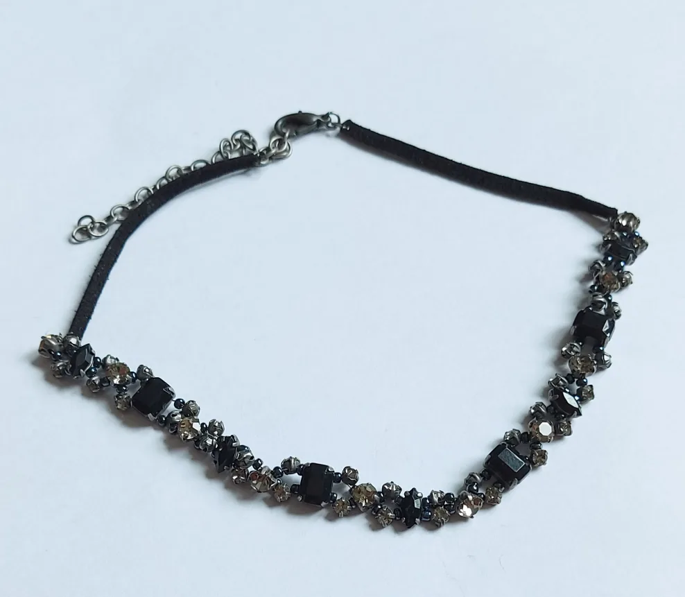 Black Stone Choker Necklace thumbnail