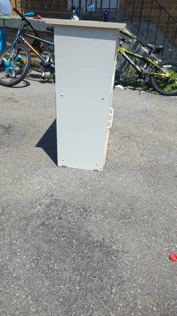 White Cabinet with Doors and Shelf - photo 2