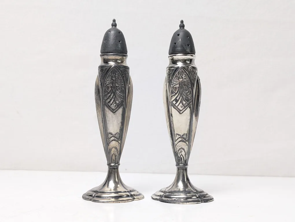 Vintage Silver Salt & Pepper Shakers thumbnail