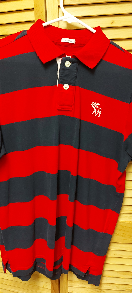 Abercrombie & Fitch Striped Polo, Muscle Fit