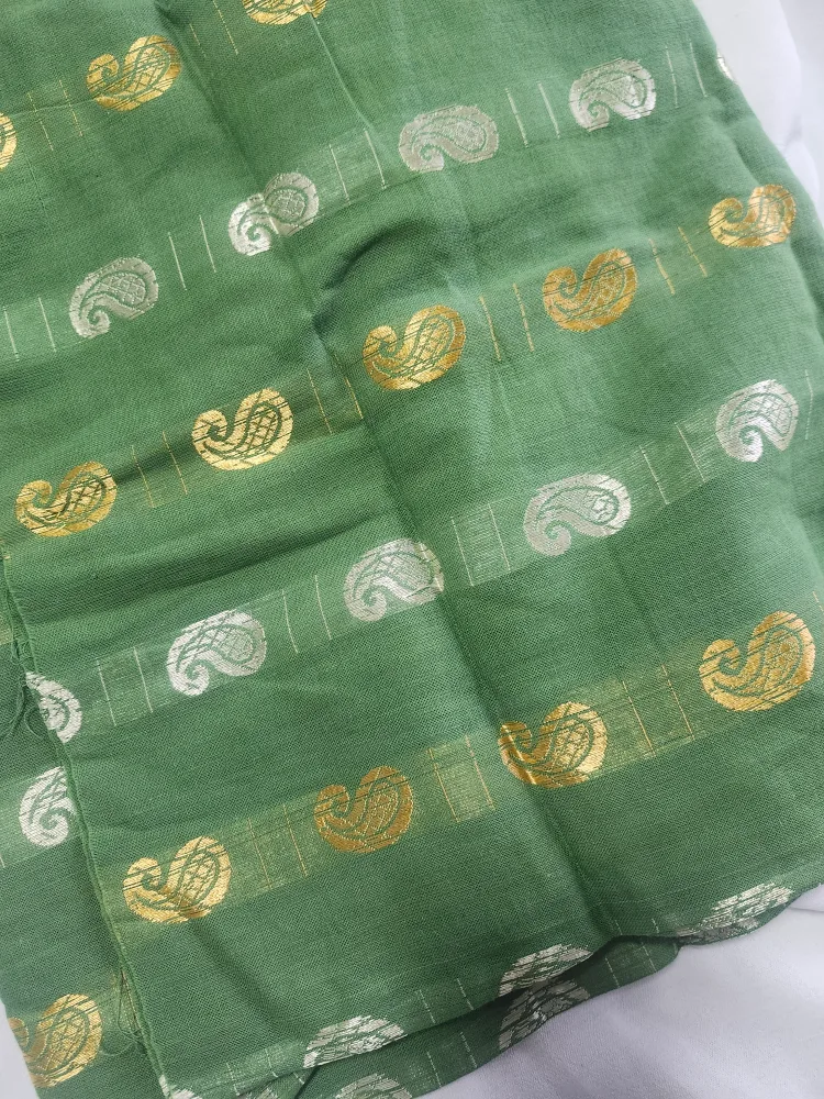 BNWOT Green Paisley Pattern  salwar fabric with dupatta thumbnail
