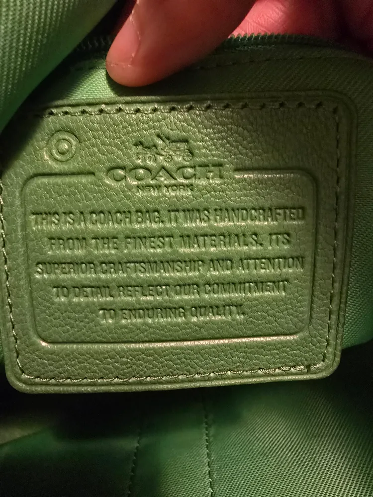 Coach Green Leather Handbag thumbnail