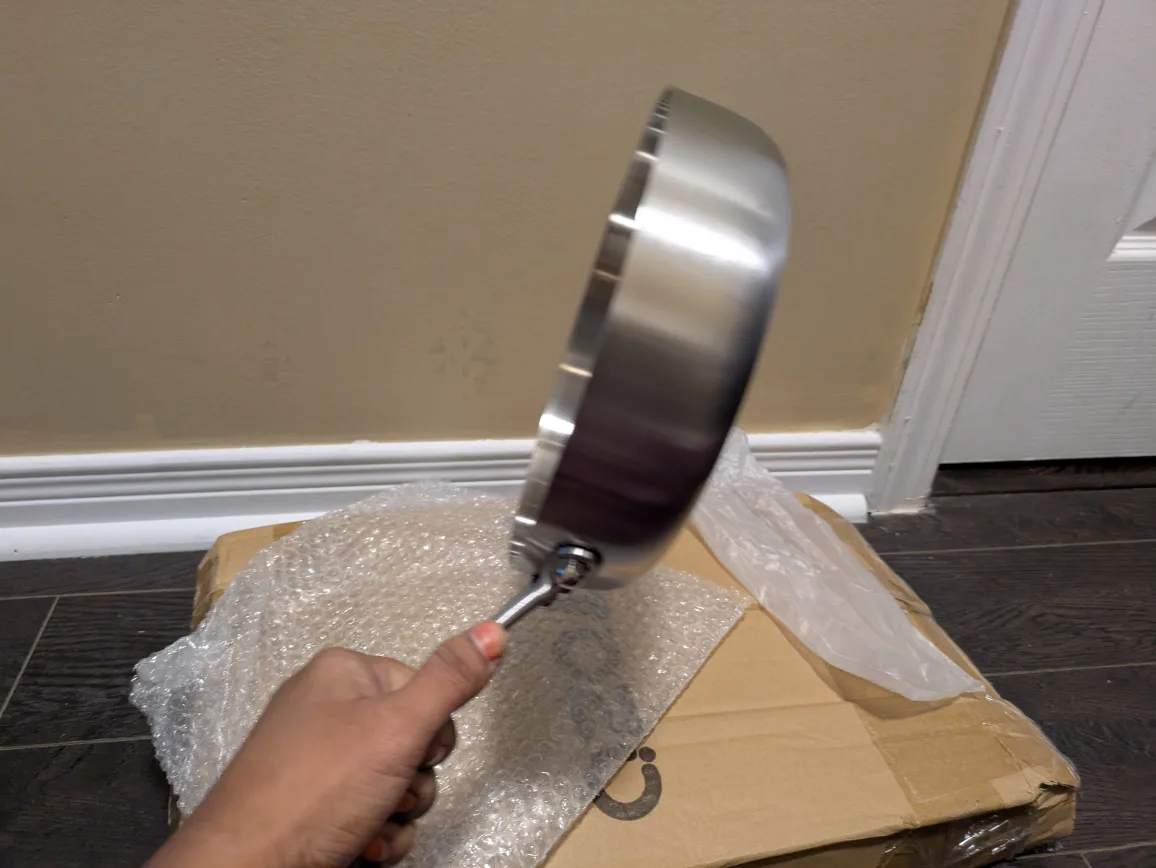 brand new 8inch triply stainless steel heavy weight pan image indicator(5)