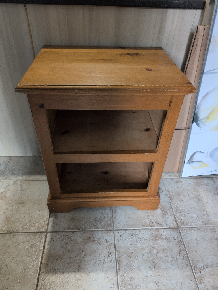 Wooden Side Table/Microwave Stand