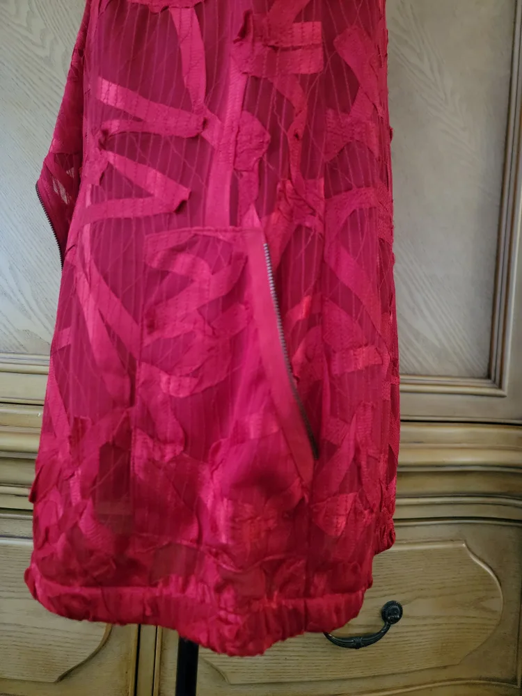 Simon Chang Red Sleeveless Dress Size 10 image indicator(6)
