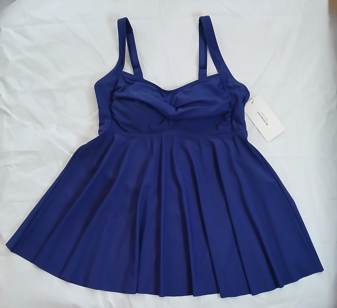 Tankini Swim Tops (wire free) - Indigo & Red Violet - Size 14/16