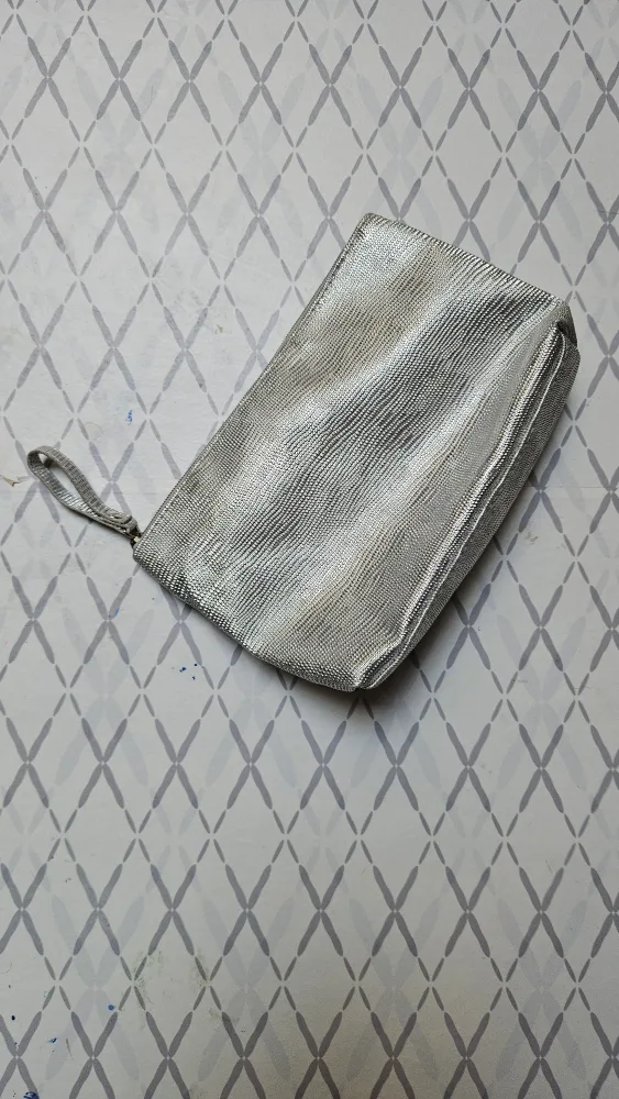 Lancome Silver Cosmetic Bag thumbnail
