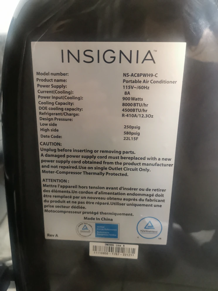 Insignia Portable Air Conditioner - photo 3