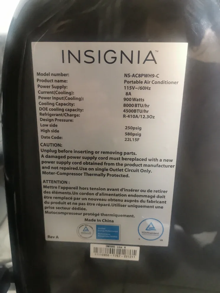 Insignia Portable Air Conditioner image indicator(3)