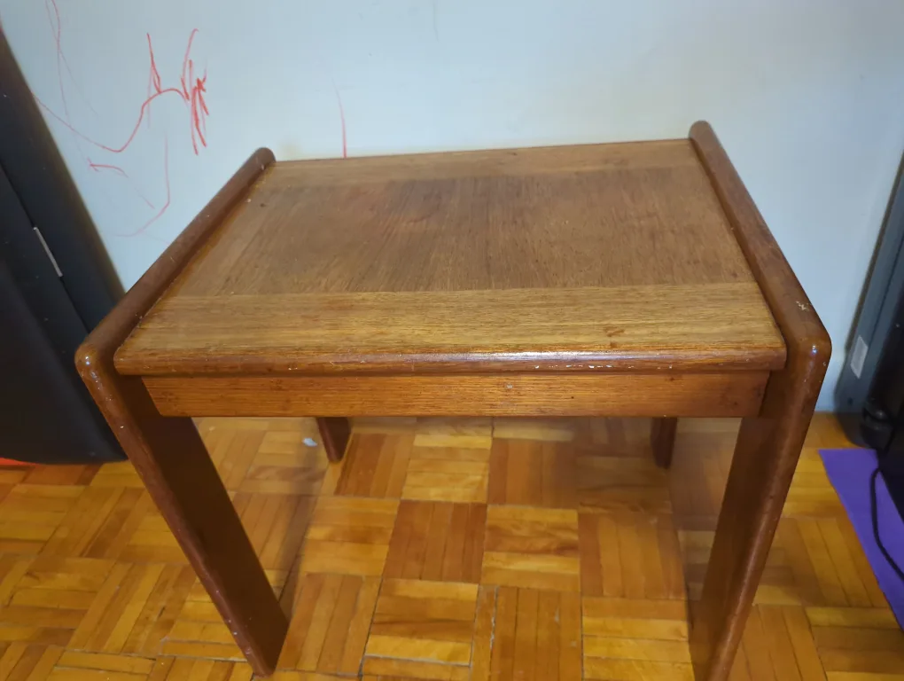 wooden solid side table thumbnail