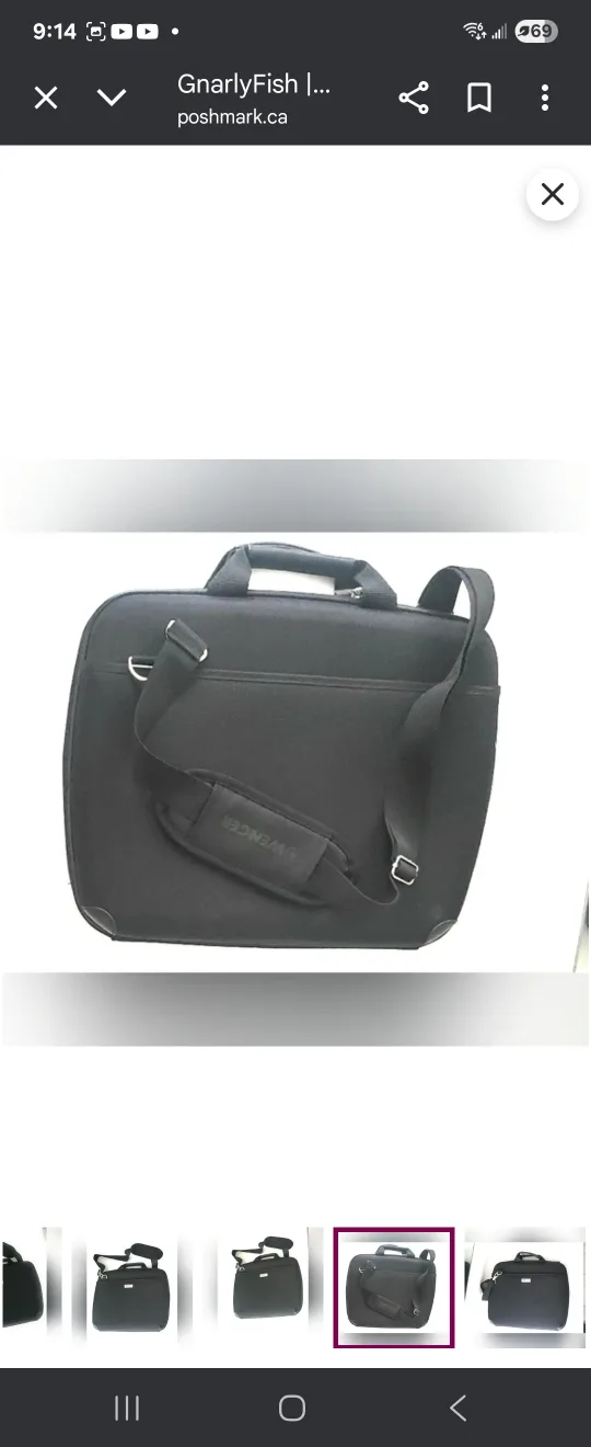 GnarlyFish Laptop Bag Hard Carrying Case, Black 17 inch image indicator(2)