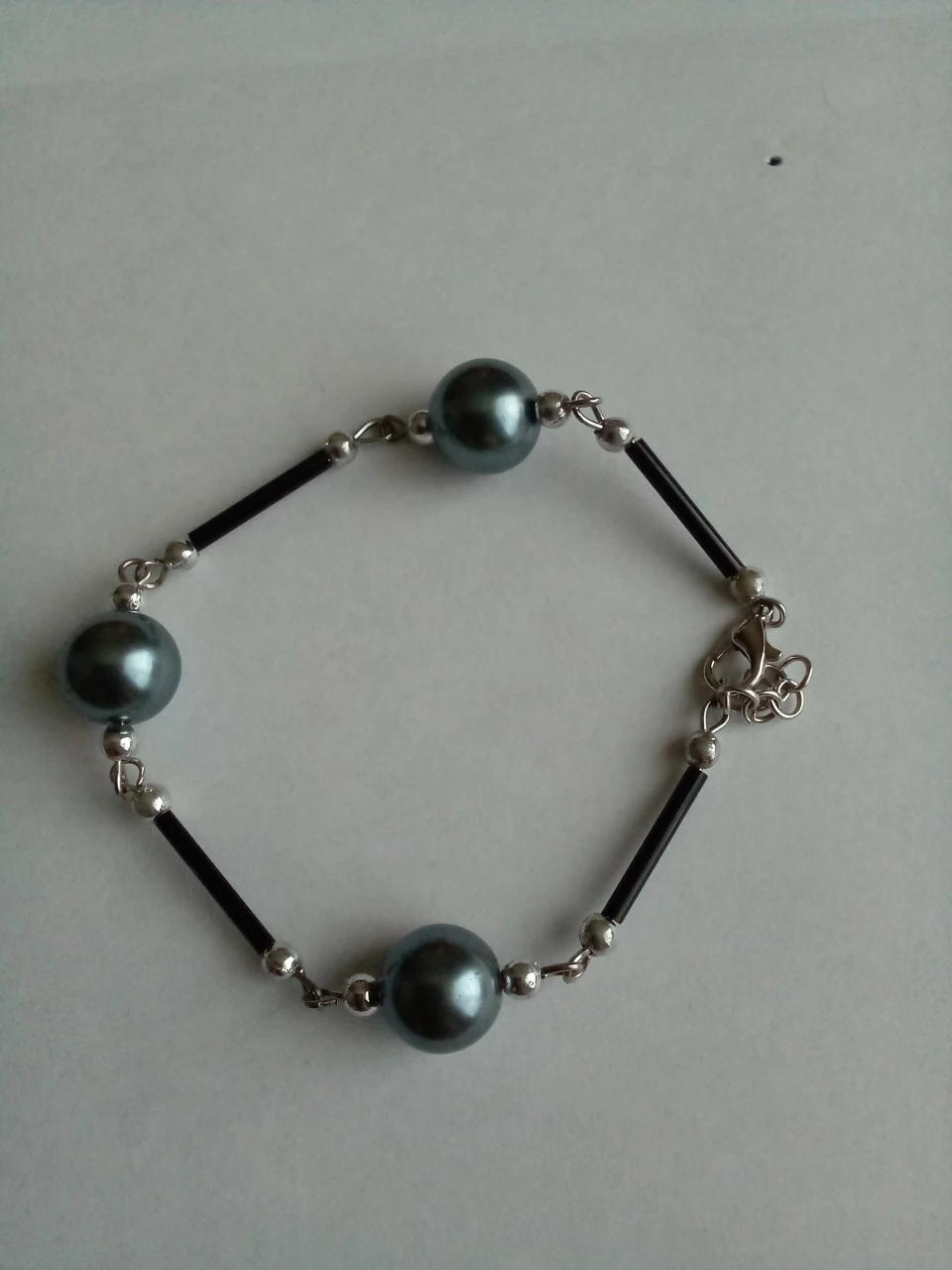 Pearl and blue Bead Necklace & Earring Set - photo 3