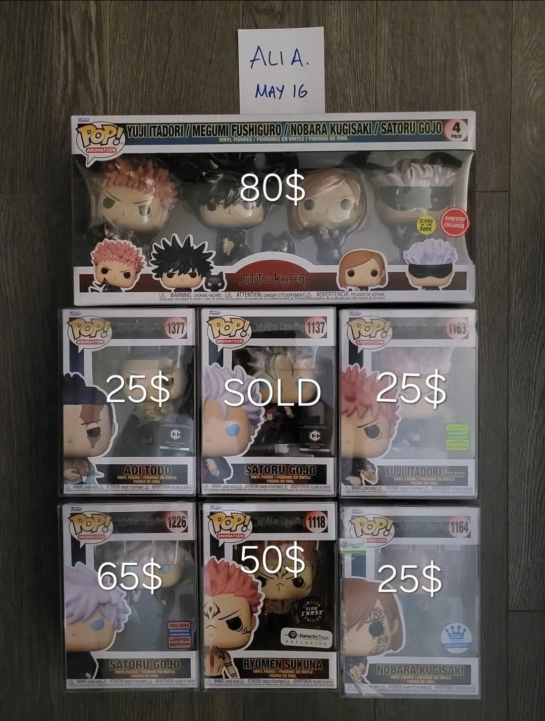 Funko POP! Jujutsu Kaisen Vinyl Figures image indicator(3)