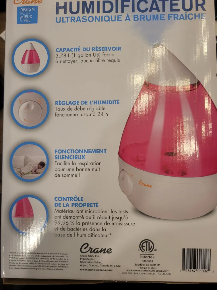 Crane Ultrasonic Cool Mist Humidifier thumbnail