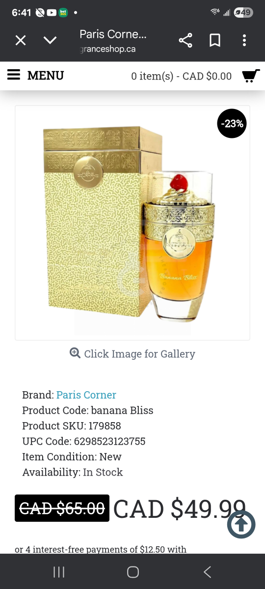 Paris Corner Banana Bliss Eau de Parfum - photo 2