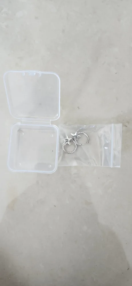 Star Hoop Earrings - Silver thumbnail