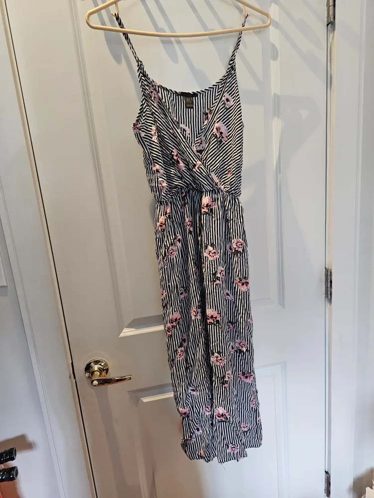 Striped Floral Jumpsuit thumbnail