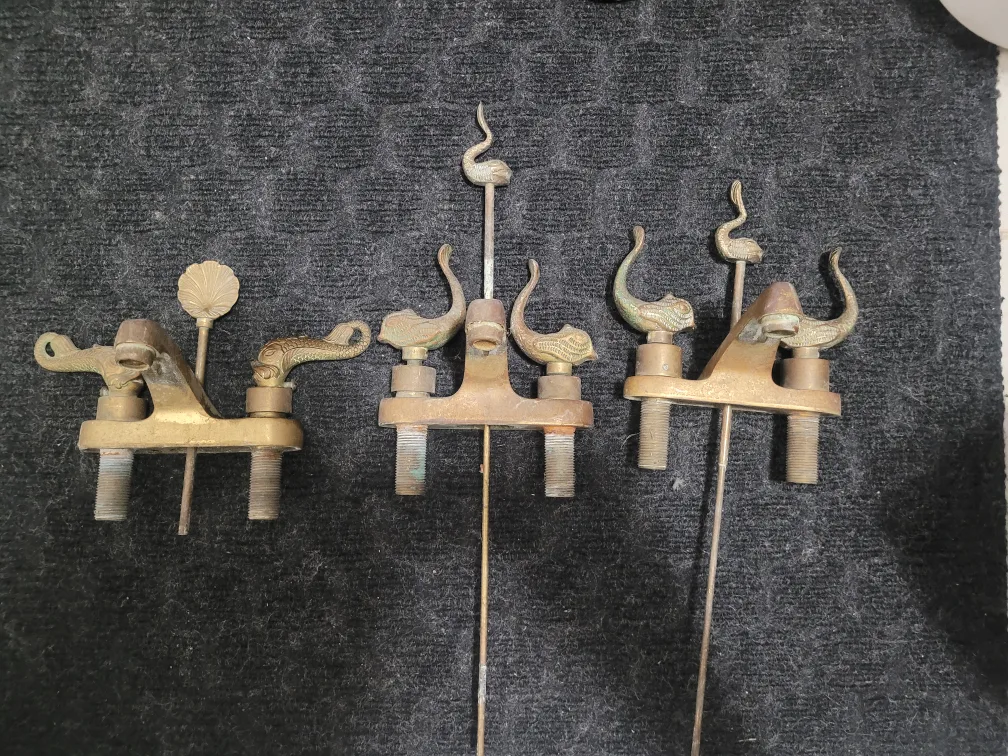 Vintage Brass Fish Faucets thumbnail
