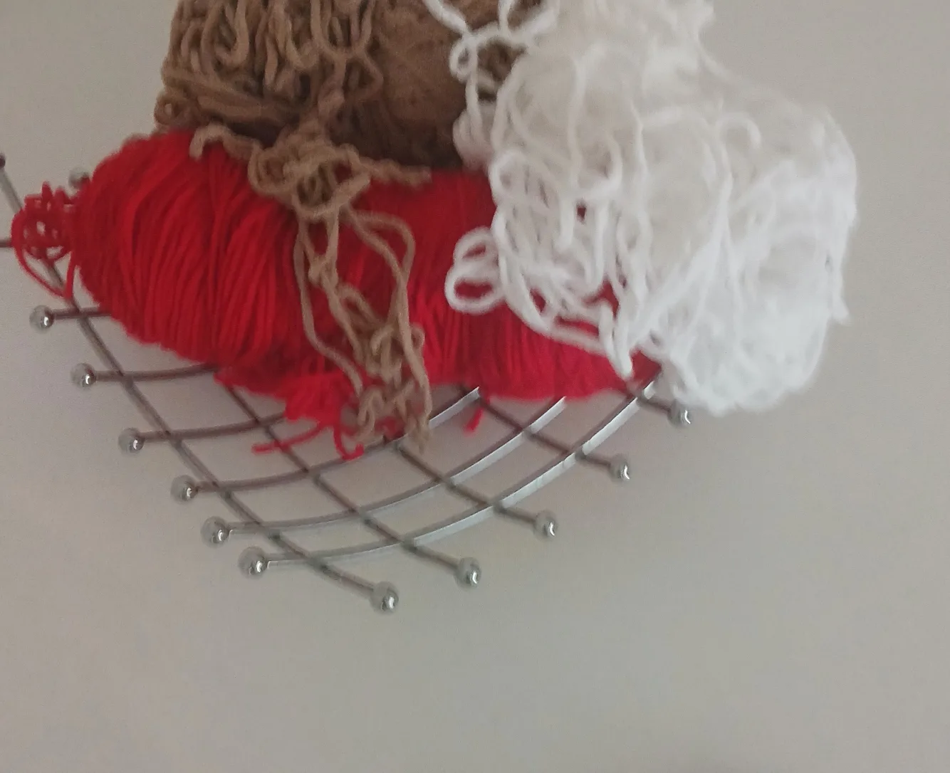 Yarn Bundle - Red, White, Brown thumbnail