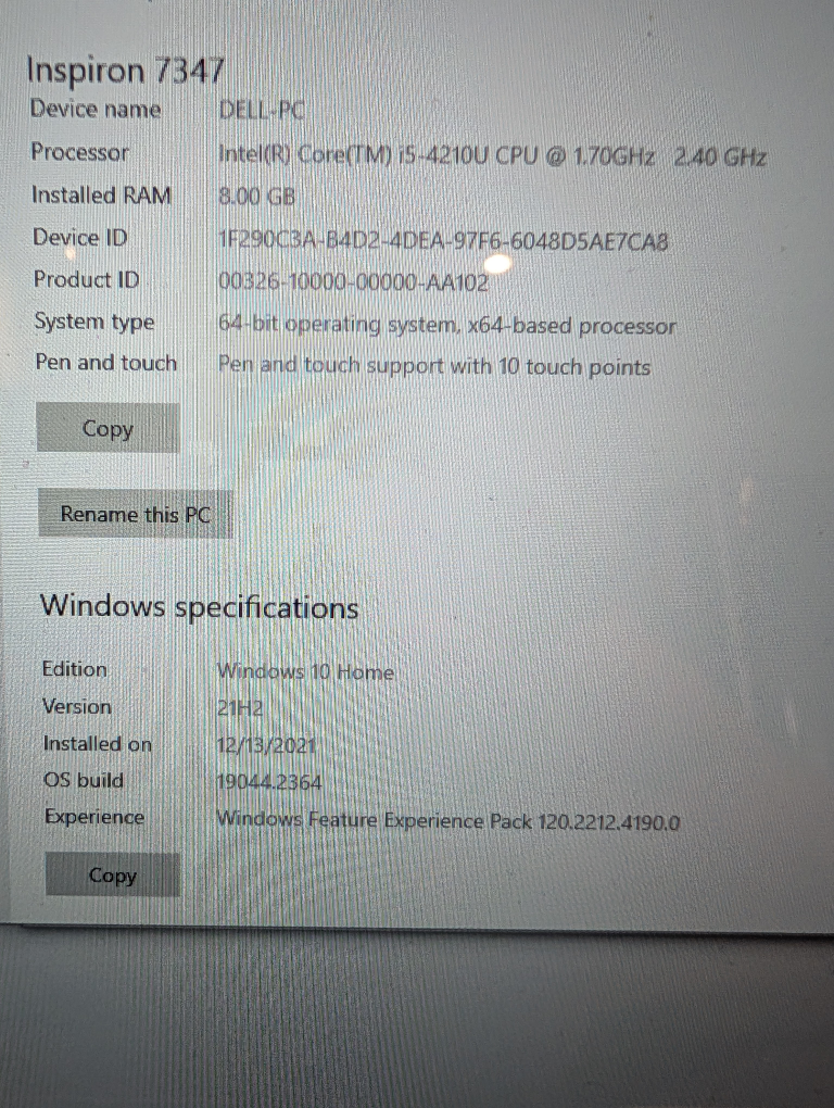 Dell Inspiron 7347 Laptop - photo 5