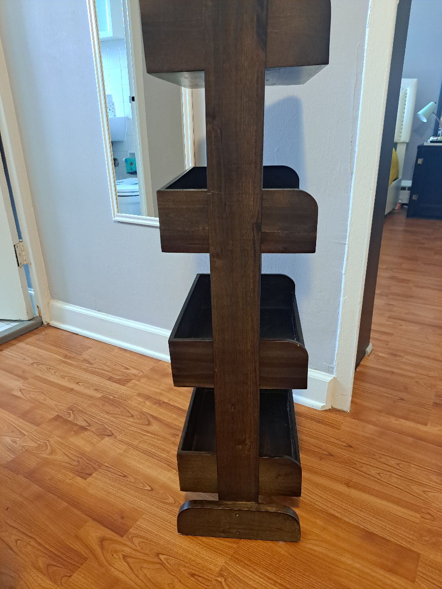 Dark Brown Wooden Shelf - 37" Tall - photo 2