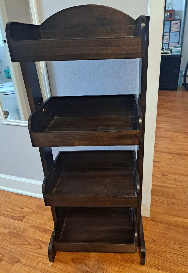 Dark Brown Wooden Shelf - 37" Tall - photo 3