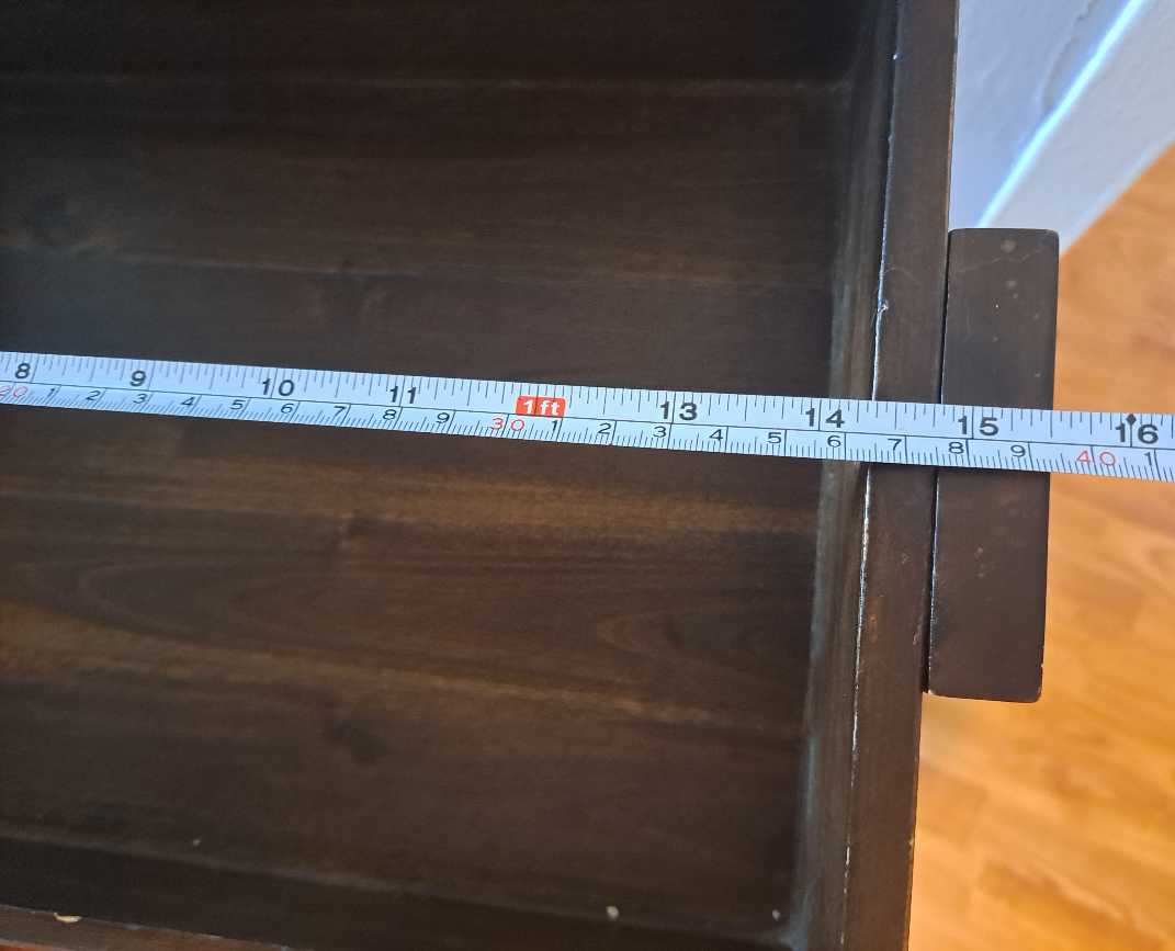 Dark Brown Wooden Shelf - 37" Tall - photo 4