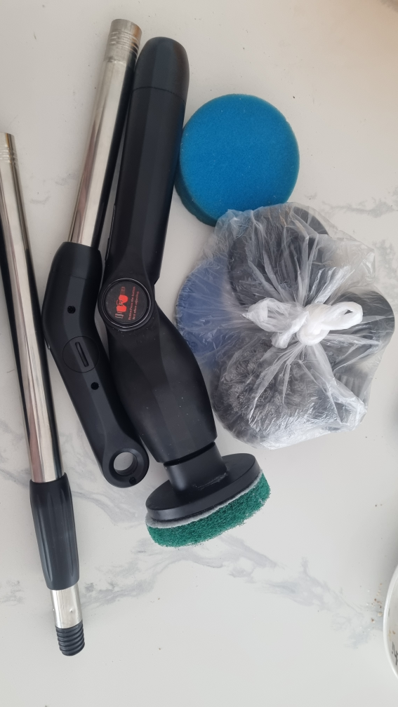 Electric Spin Scrubber with Extendable Handle, used - photo 2