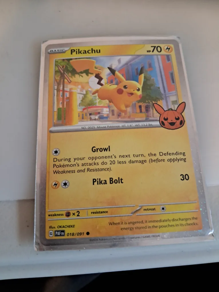 Pikachu Pokemon Card 018/091 thumbnail