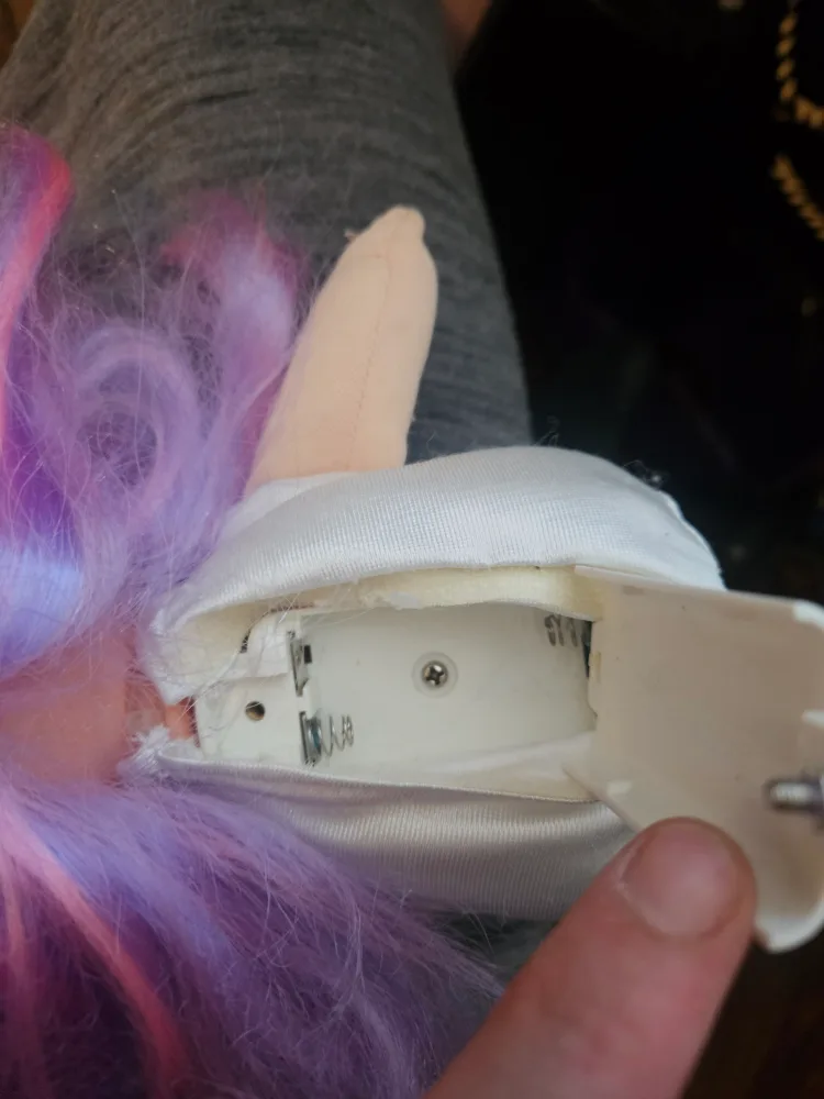 Vintage 1992 PJ Sparkles Purple Light Up Soft Plush Doll image indicator(10)