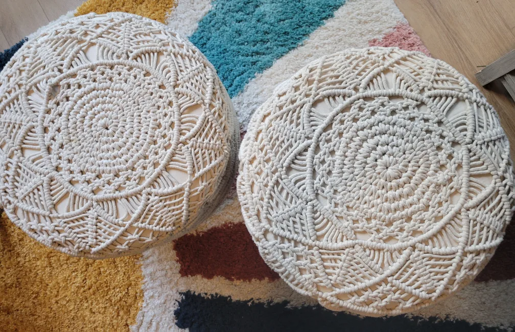 Macrame Ottomans - Set of 2 image indicator(2)