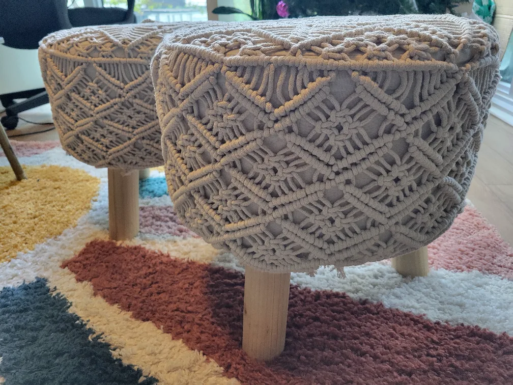 Macrame Ottomans - Set of 2 image indicator(3)