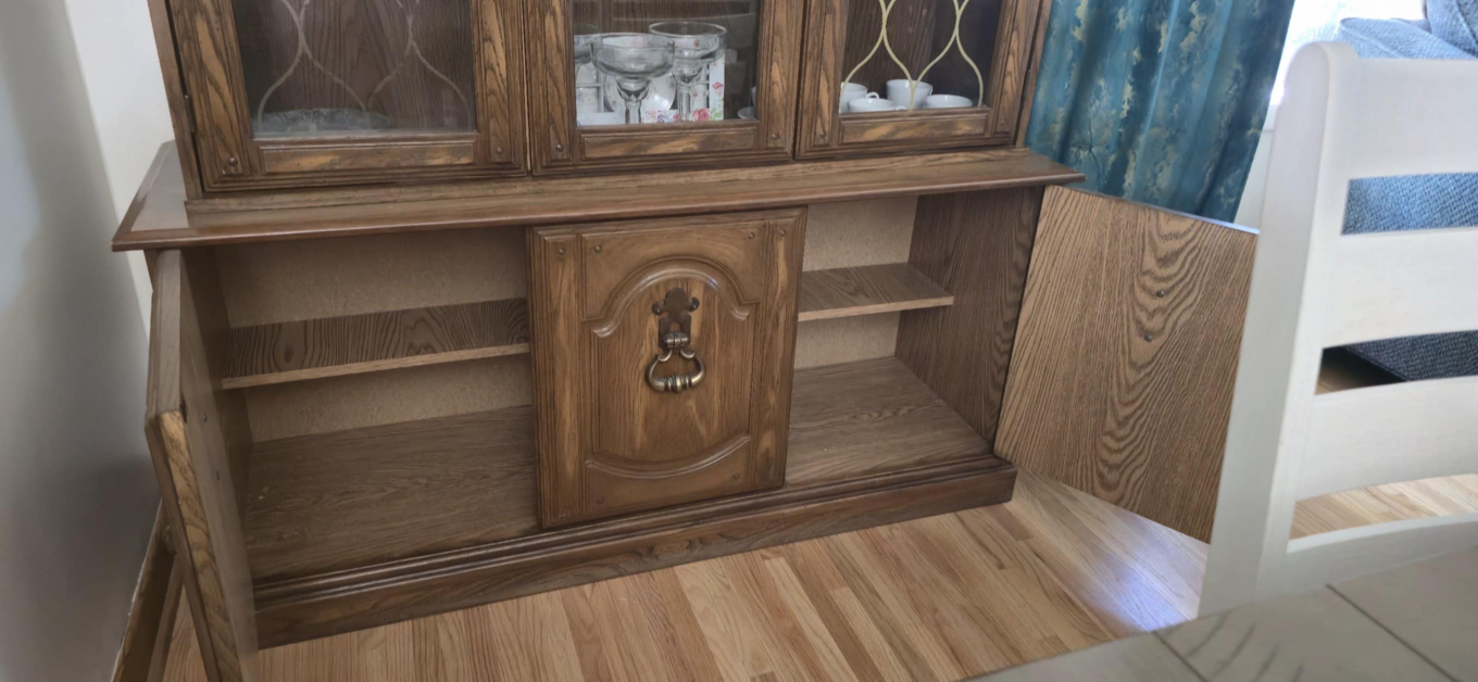 Wooden China Cabinet - 72 inches tall - photo 3