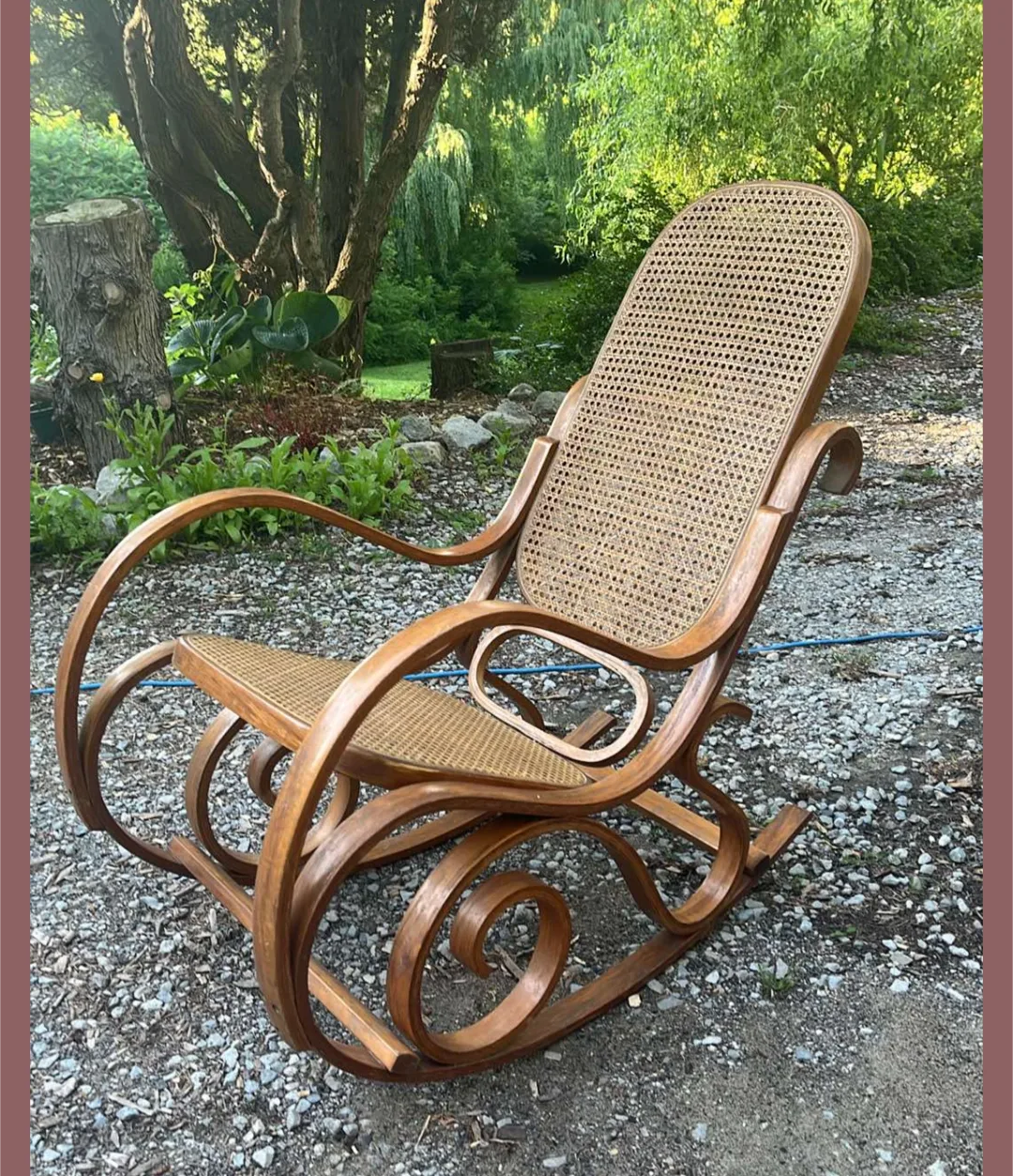 MCM Thonet Style Cane Bentwood Rocking Chair thumbnail