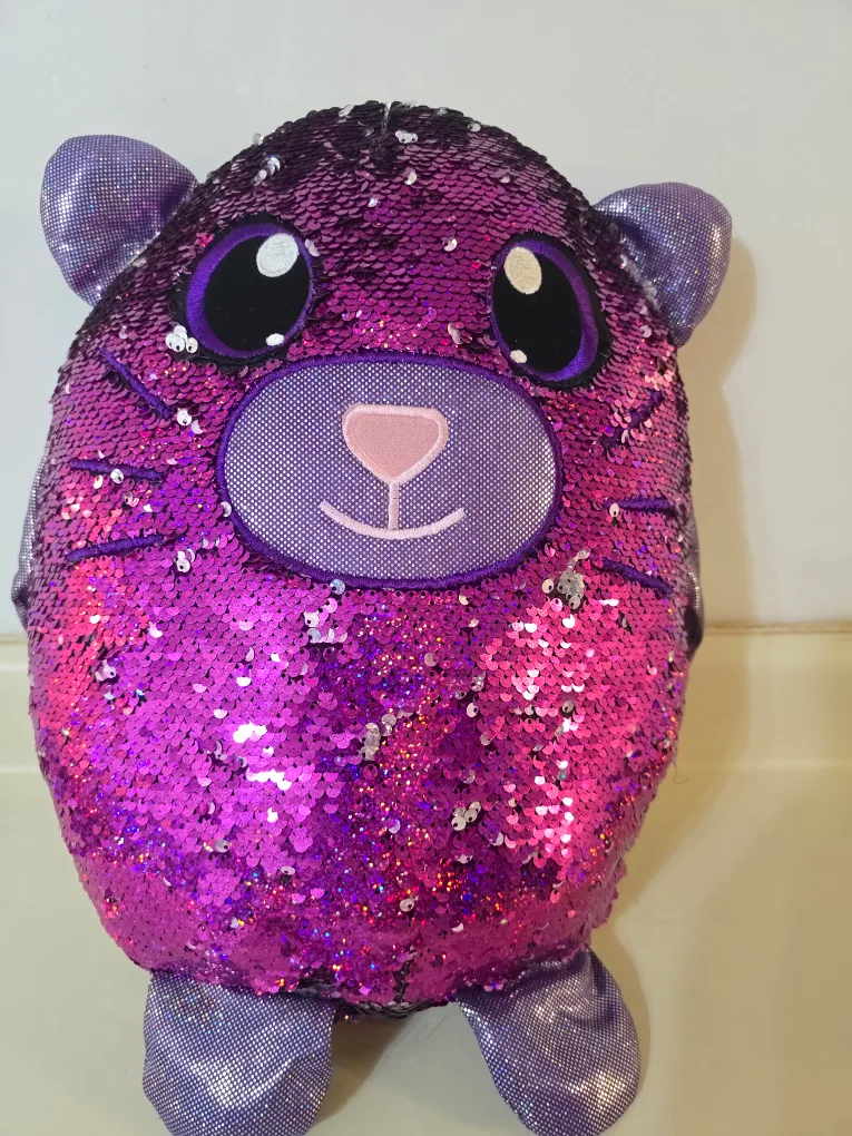 Reversible Sequin Plush Toy - Purple/Silver🇨🇦 thumbnail