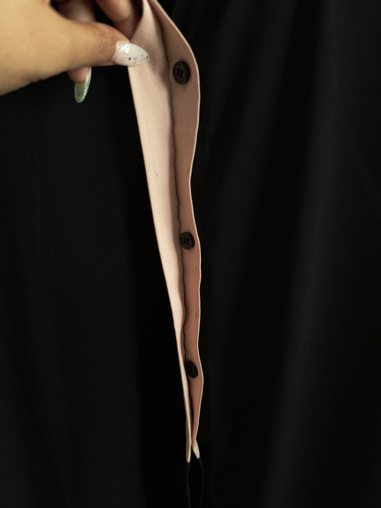 Black Blouse with Pink Trim - Size M - photo 3