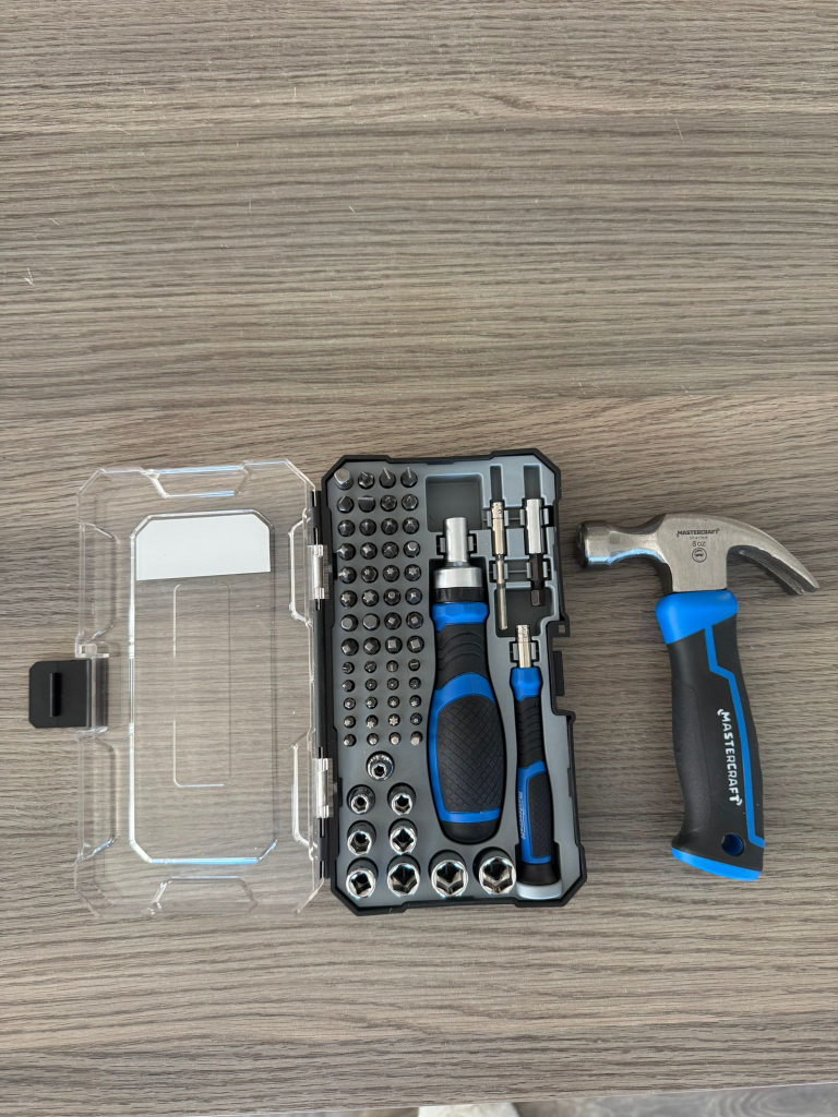 Mastercraft Ratcheting Driver & Precision Bit Set + Hammer