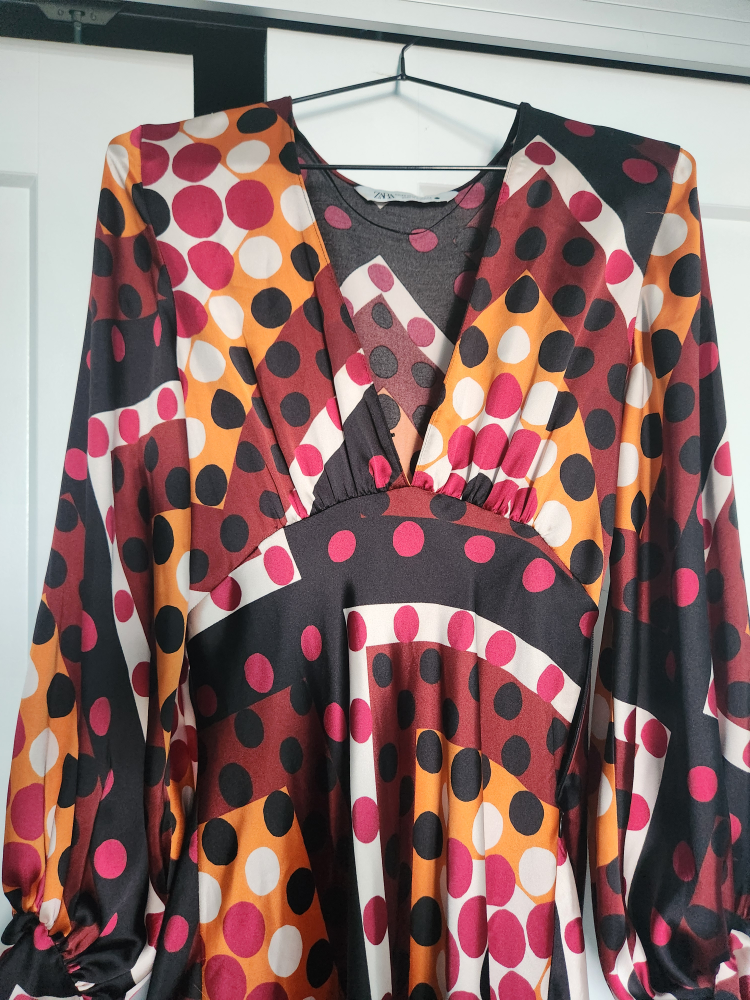 Zara XS Polka Dot Print Dress