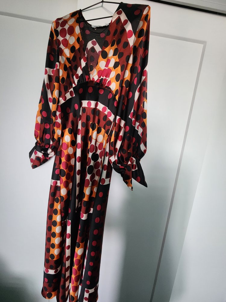 Zara XS Polka Dot Print Dress - photo 2