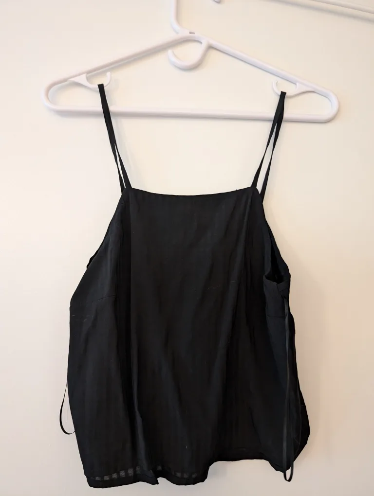 NWT Twik Black Crop Tank Top - Size Small thumbnail