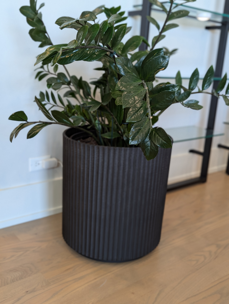 Modern Black Fluted Planter - photo 2